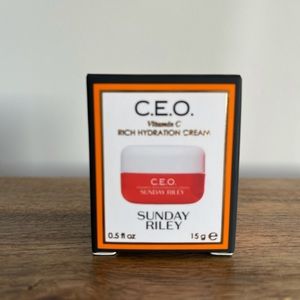 Sunday Riley CEO vitamin C hydration cream.